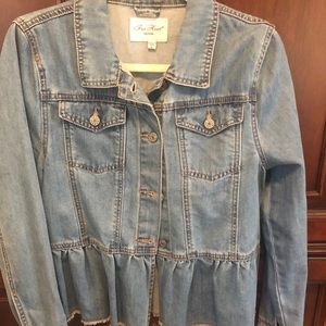 Denim peplum jacket